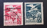 Rom&acirc;nia-1930/1931-Mărci Poștale de Serviciu / Timbru Oficial "Vulturul și Stema" 3 Lei (Supratipărit "8 IUNIE 1930" - Uzat) și 6 Lei (Neuzat MH) -TG1