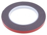 Bandă dublu adezivă acrilică neagră 9mm x 5m