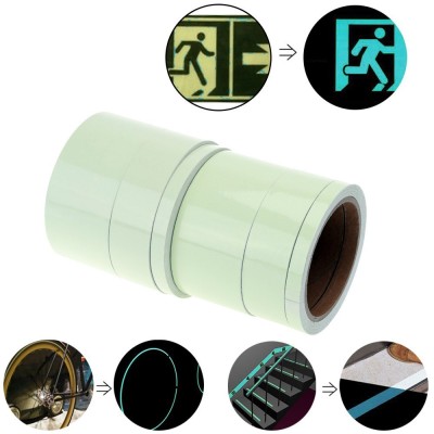 Banda fosforescenta luminoasa autoadeziva glow turquoise - 2 cm foto