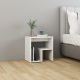 Noptiera Gossi Alb Lucios 40x30x40 cm PAL, moderna, dormitor