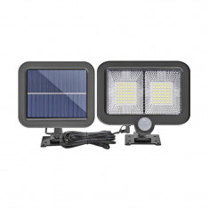 Proiector LED cu panou solar, 40W, senzor de miscare foto