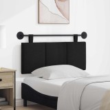 vidaXL Cap de pat suspendat Pe perete Negru 110 x 55 x 5 cm țesătură 42032264