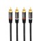CABLU audio LOGILINK stereo (RCA T/T), 2m, conectori auriti, negru &quot;CA1204&quot; (timbru verde 0.08 lei)