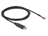 Cablu USB 2.0 DELOCK 90416, USB A mufă aurită 2m negru 26AWG