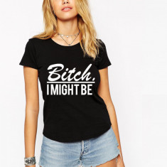 Tricou dama negru - Bitch - S