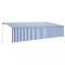 Copertina retractabila manual cu stor&amp;LED, albastru&amp;alb, 6x3 m