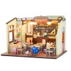 Puzzle 3D, Casa de papusi in miniatura DIY, Back to School, 22x17x15.5cm, Oem