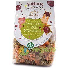 Paste cu Faina de Linte Rosie si Mazare Verde pentru Copii fara Gluten Ecologice/Bio 250g