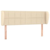 Cumpara ieftin Tablie de pat cu aripioare crem 147x23x78/88 cm material textil