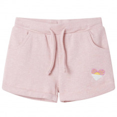 Pantaloni scurti pentru copii cu snur, roz deschis combinat, 116 GartenMobel Dekor