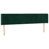 Cumpara ieftin Tablie de pat cu aripioare verde inchis 203x16x78/88 cm catifea