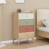 Comoda Adore Tiffany, 4 sertare, Multicolor, 60 x 99 x 44 cm