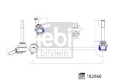 FEBI BILSTEIN 182960 Brat/bieleta suspensie, stabilizator