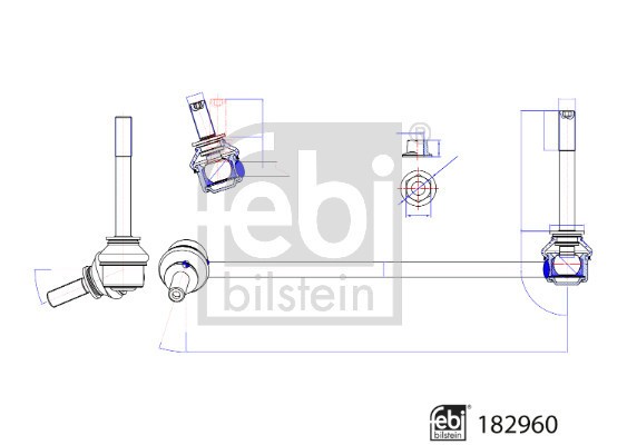 FEBI BILSTEIN 182960 Brat/bieleta suspensie, stabilizator
