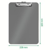Clipboard simplu A4 polistiren Leitz WOW roz metalizat