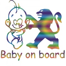 Sticker Peugeot Baby On Board