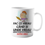 Cana alba personalizata &rdquo; Fac Ce Vreau&rdquo;, INOVATIX&reg;. 330ml