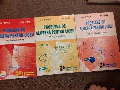 Ion Petrica PROBLEME DE ALGEBRA PENTRU LICEU 3 VOLUME foto