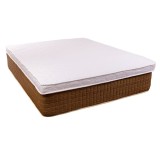 Topper saltea 160x200 spuma 10cm, fermitate medie spre tare, spuma poliuretanica, husa fixa matlasata, microfibra, Saltsib
