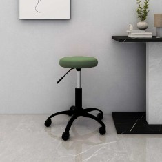 Scaun pivotant de birou catifea verde &icirc;nchis