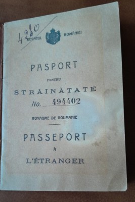 Pasaport pentru strainatate, Regatul Romaniei, Regele Ferdinand I foto