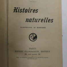 HISTOIRES NATURELLES par JULES RENARD , 1926