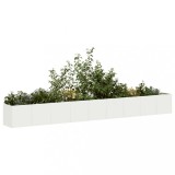 VidaXL Jardinier alb 360x40x40 cm Oțel laminat la rece