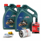 Pachet Revizie 2 Buc Ulei Motor Castrol Magnatec Ford 5W-20 E 5L 15D63F + Set Filtru Ulei + Buson Surub Golire Baie Ulei Oe Ford Mustang 2017&rarr; 2081941