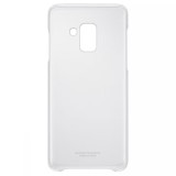 Husa de protectie Samsung Clear Cover pentru Galaxy A8 (2018), Transparent, Plastic, Carcasa