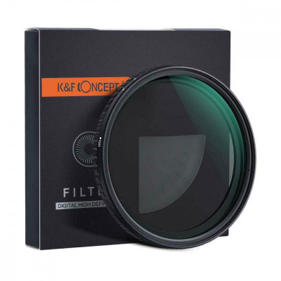 Filtru ND K&amp;amp;F Concept 58mm Variabil Fader NDX ND8-ND128 GREEN COATED JAPAN OPTICS KF01.1325 foto