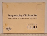 Cartă poștală publicitară Drogueria &bdquo;Royal&rdquo; Cluj &ndash; Ha-eR Basel &ndash; anii &rsquo;30