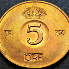 Moneda 5 ORE - SUEDIA, anul 1956 * cod 4354 B