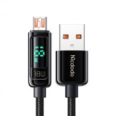Cablu de date Mcdodo Digital Pro USB-A la MicroUSB QC4.0 1.2m 3A 18W Negru foto