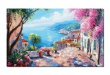 Cumpara ieftin Tablou Amalfi Italia pictat manual, Priveliste minunata, 100x60cm ulei pe panza, Valentin Pop