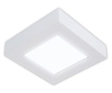 Plafoniera, LED, metal, alba, 17 x 3,5 x 17 cm, 12w