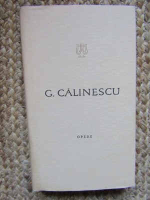 GEORGE CALINESCU - OPERE 1 ( CARTEA NUNTII ) foto
