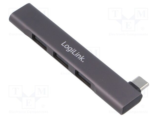 Hub USB LOGILINK 4 porturi USB A și USB C, USB 3.2, gri