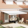 VidaXL Perdea de Soare Retractabilă Alb 450x300 cm