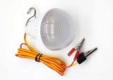 Bec 12V 10W (90W) cu Clesti Rulota, Camping, Pescuit, Solar - Cablu 1m, Lumina Alb Rece, Durata 50000h