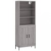 Dulap inalt, gri sonoma, 69,5x34x180 cm, lemn compozit