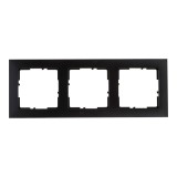 Rama Legrand New Suno 721523, 3 posturi, negru, pentru priza / intrerupator