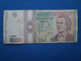 1000 LEI 1991 SERIA D 0004 FARA PUNCT - FF RARA