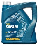 Ulei motor Mannol Safari 20W50, 4L, mineral, API SL. Protectie uzura, pornire usoara. Calitate superioara Mannol.