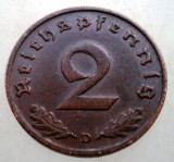 2.833 GERMANIA 2 REICHSPFENNIG 1938 D