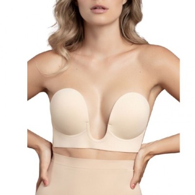 BYE-BRA - SUTIEN FĂRĂ M&amp;Acirc;NERE, FORMĂ U, CUPE NEGRU A foto