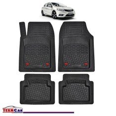 Covorase Auto TeamCar&reg; Tip Tavita Compatibile Nissan Pulsar C13 (2014&ndash;2018) Negru Material Rezistent