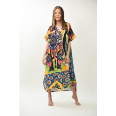 ROCHIE LUNGA DE PLAJA SEMITRANSPARENTA BALI TALIE UNICA Multicolora