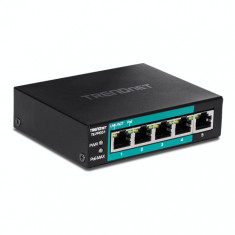 Switch 4 porturi Fast Ethernet Long Range 250m PoE+ 60W, 1 port Fast Ethernet - TRENDnet TE-FP051