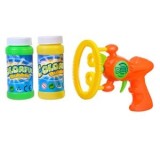 Pistol pentru baloane de săpun, Set cu 2 sticle de rezervă, CMCLASS
