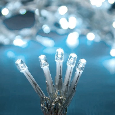 Instalație Lumini LED, 60 Becuri, Alb Rece, 5.9m, Baterii, Cablu Transparent foto